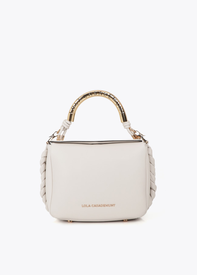 Personalised crossbody bag with metallic strap