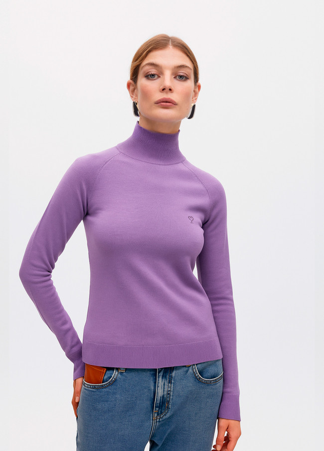 Top with mock neck
