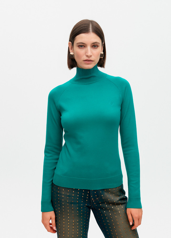 Top with mock neck