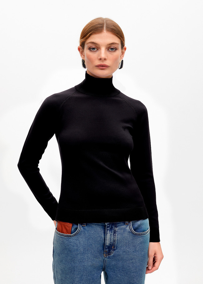 Top with mock neck