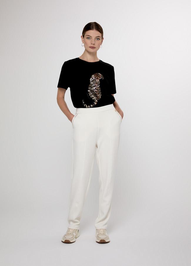 Jogger básico detalle strass