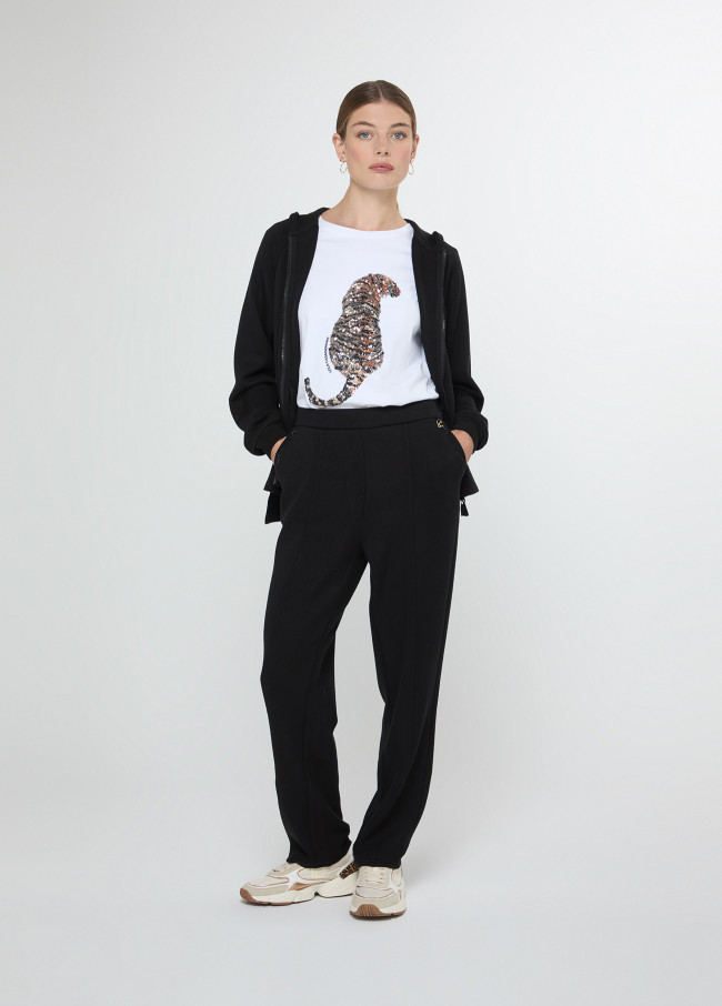Jogger básico detalle strass