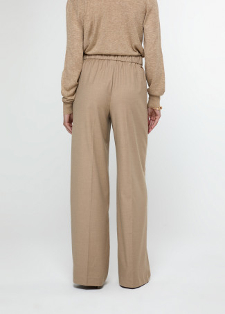 Straight fit trousers with an elasticated waistband and adjustable drawstring