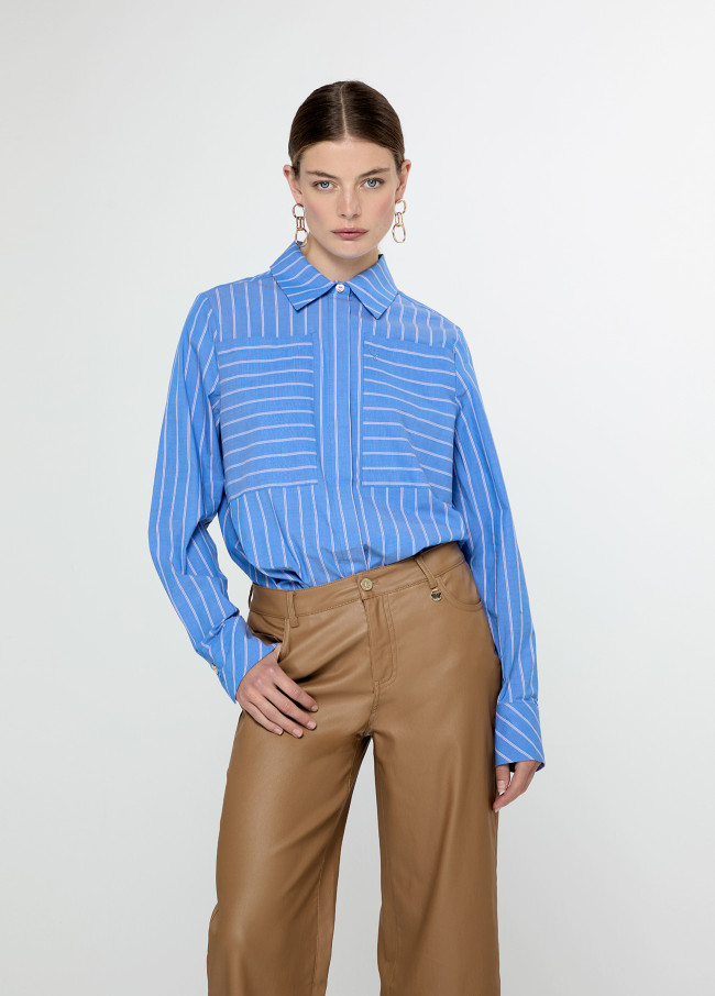 Pantalón culotte acabado encerado