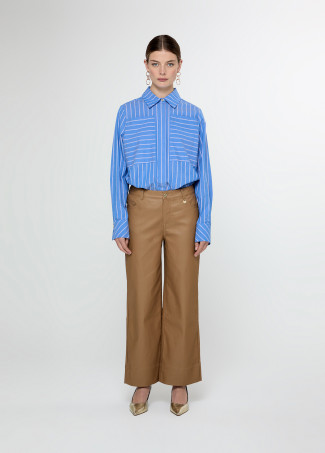 Pantalón culotte acabado encerado