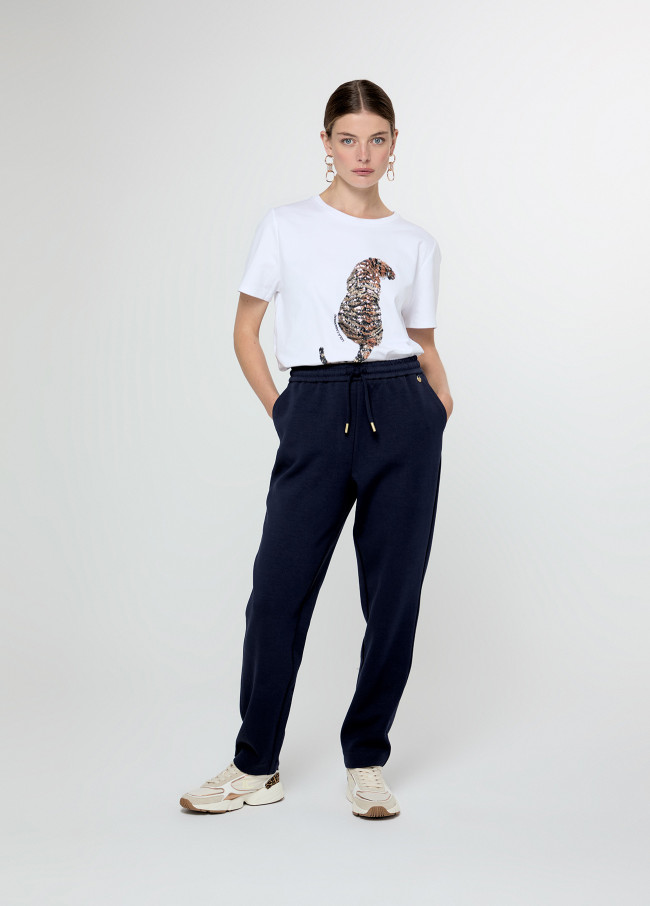 Pantalón jogger elástico detalle cinturilla