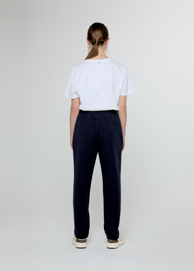 Stretch jogging trousers with waistband detail