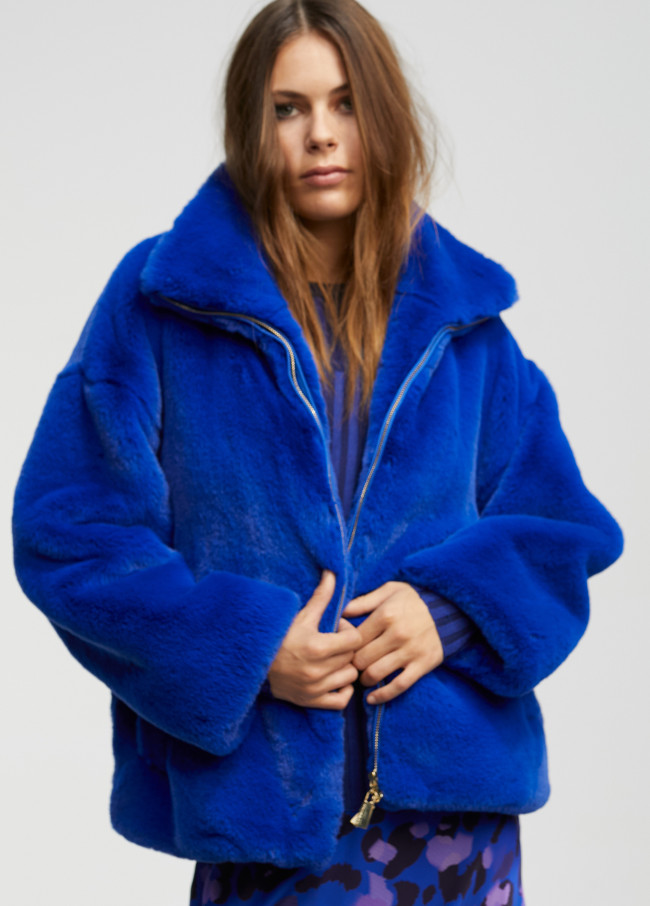 Faux fur jacket