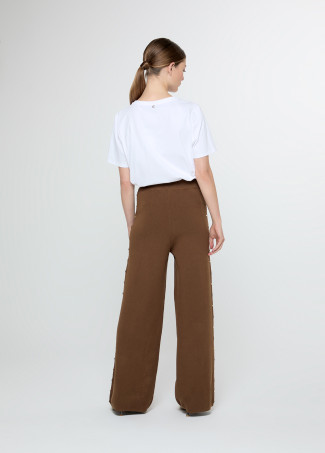 Straight Cut Pants with Side Studs