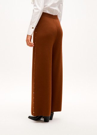 Straight Cut Pants with Side Studs