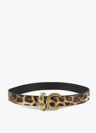Cinturón reversible hebilla LC leopardo