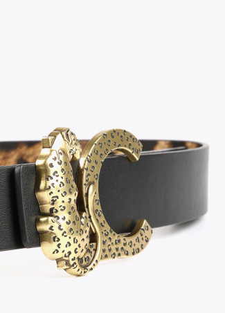 Cinturón reversible hebilla LC leopardo