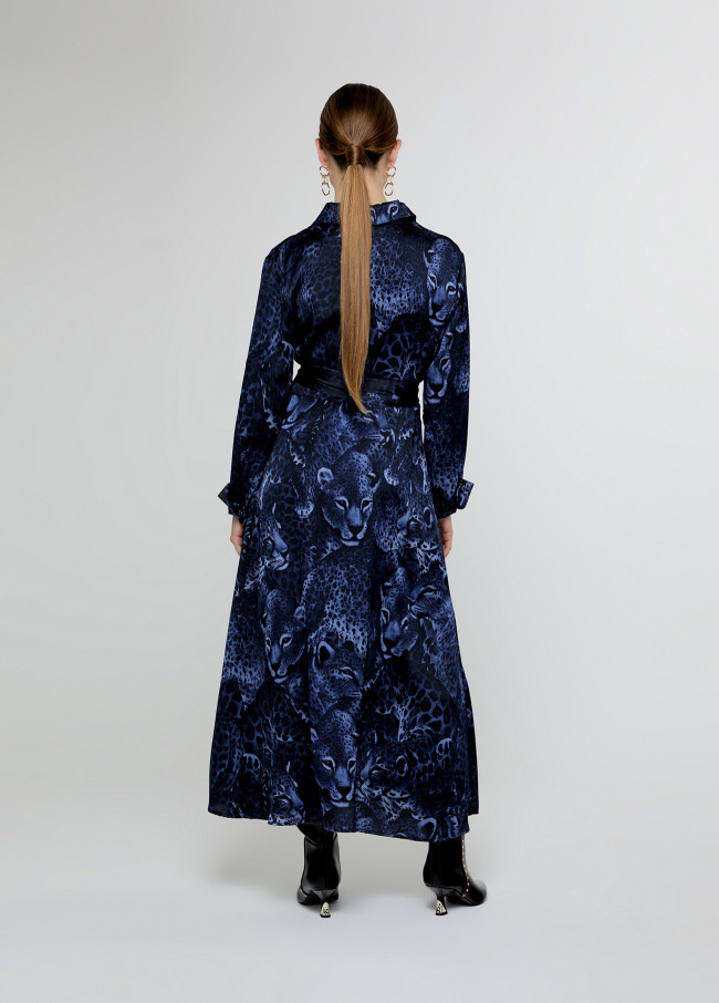 Vestido camisero estampado animal