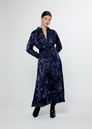 Animal Print Shirt Dress