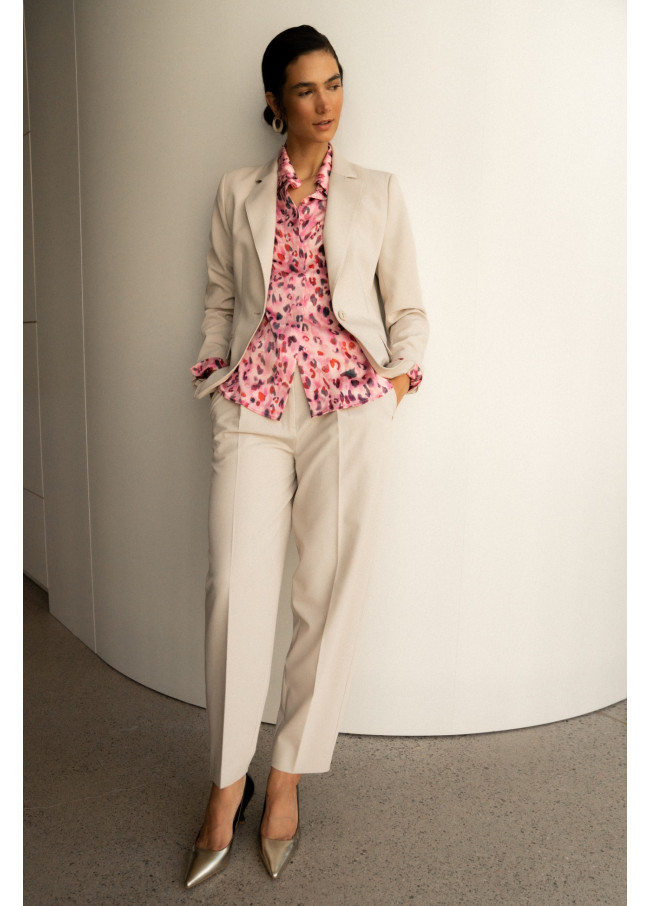 Blazer with embroidered pocket detail