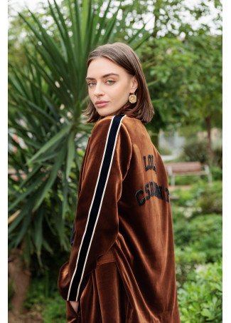 Veste en Velours avec Détail sur Manche