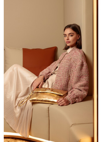 Tweed bomber jacket with zip pockets