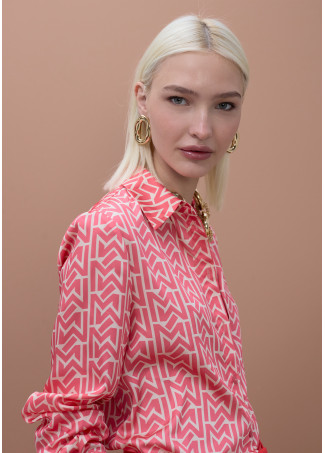 Camicia Satinata Logo M