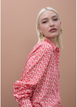 Camicia Satinata Logo M