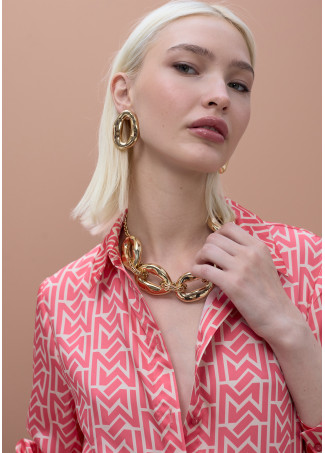 Camicia Satinata Logo M