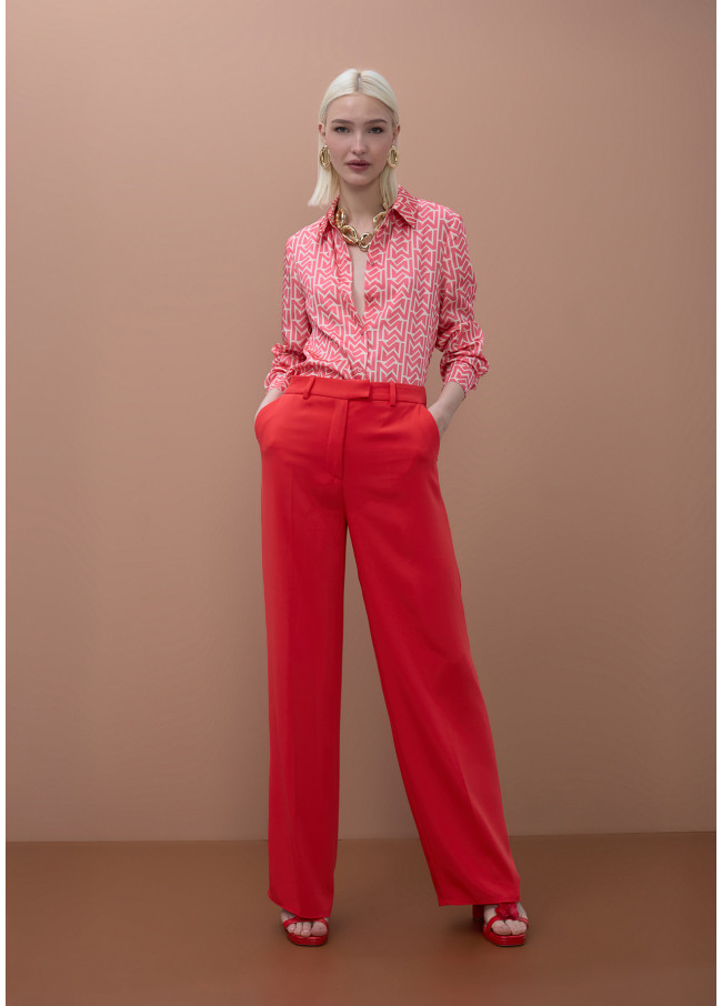 Camicia Satinata Logo M