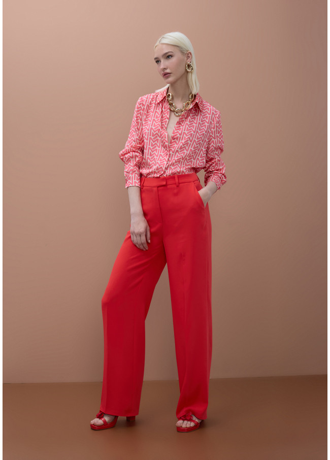 Camicia Satinata Logo M