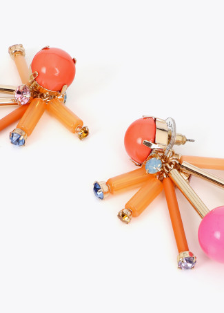 Boucles d'oreilles acryliques multicolores