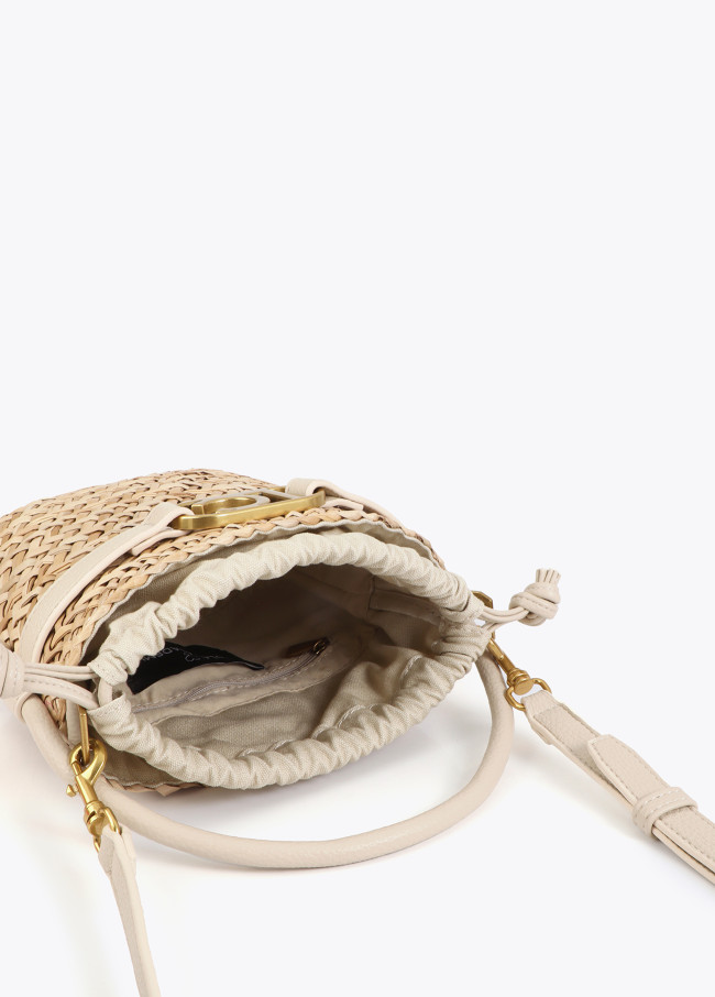 Sac Bombonnière avec Détails Imitation Cuir