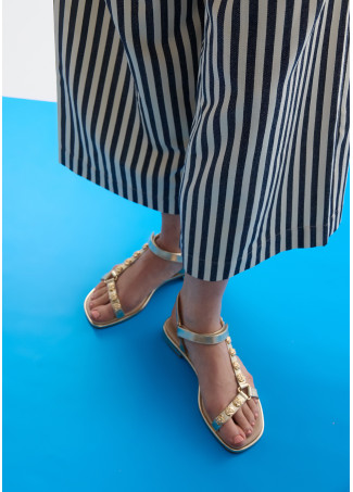 Culotte en sergé rustique à rayures