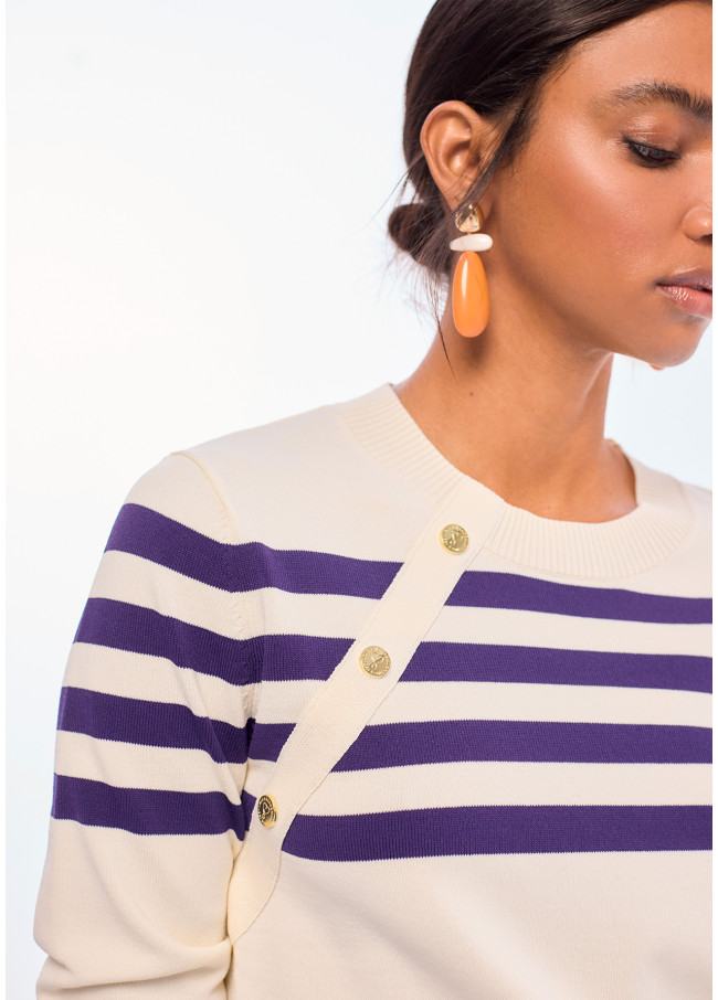 Jersey marinero con botones laterales