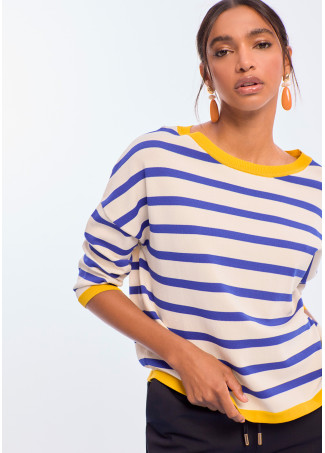 Maglia a righe bicolori a contrasto