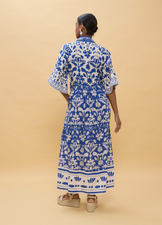 Long Sleeve Geometric Print Dress