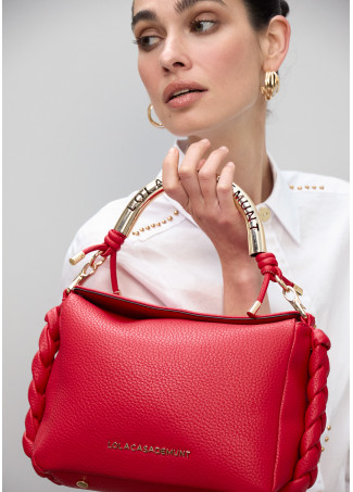 Bolso bandolera asa metálica troquelada