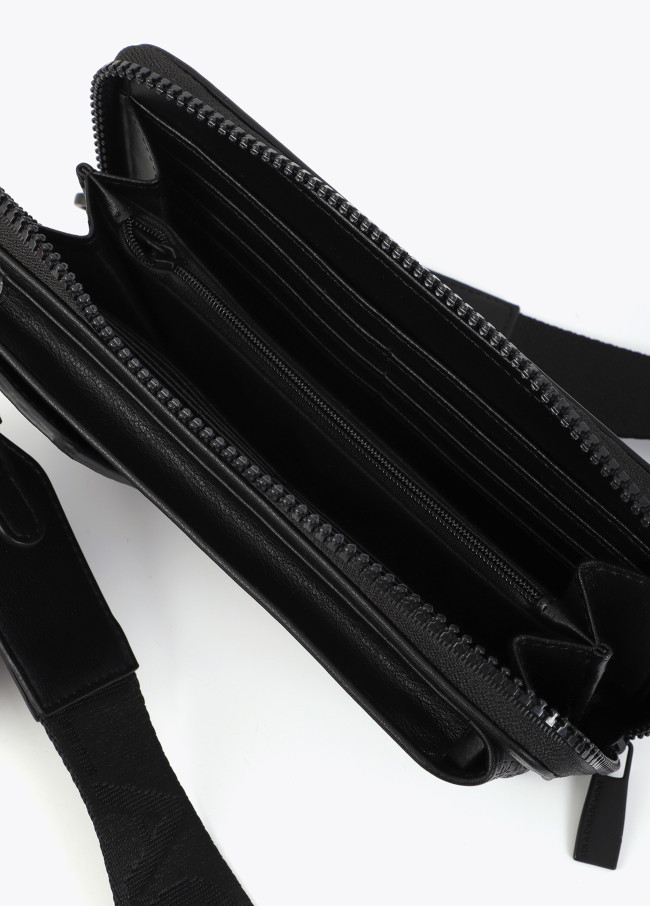 Pochette Mobile con Logo Cucito