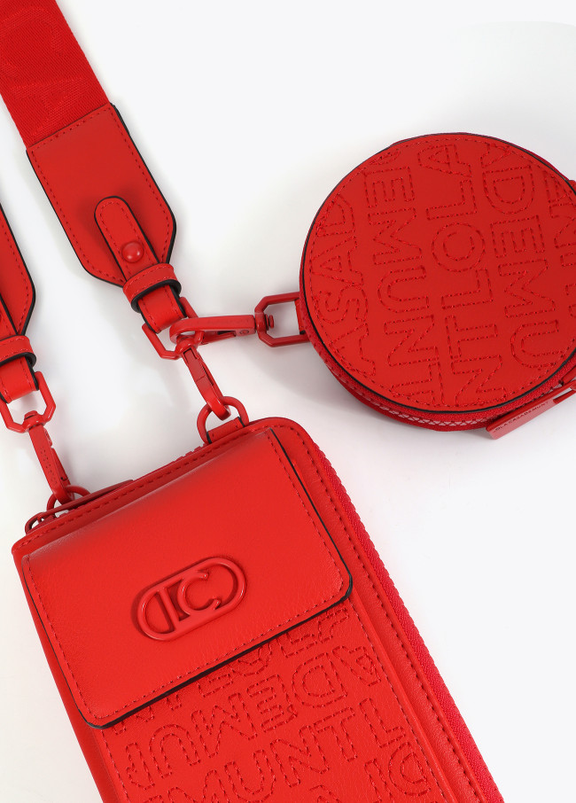 Marsupio porta cellulare cuciture logo