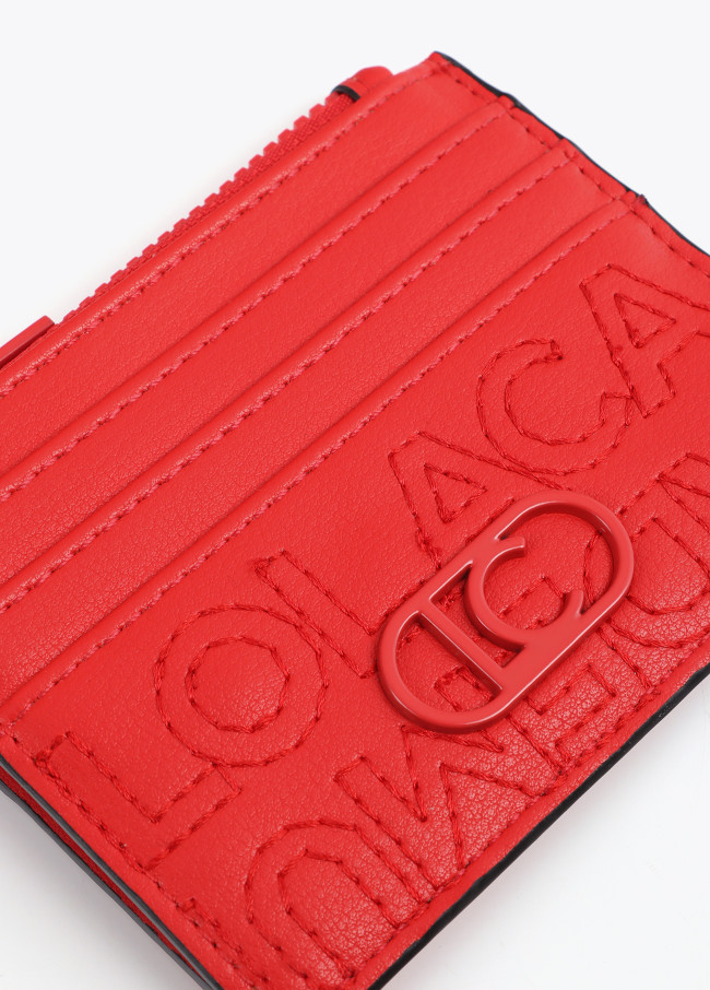 Portacarte con cuciture logo
