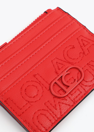 Porte-cartes logo couture