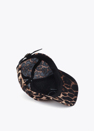 Casquette Léopard avec Détail Paillettes