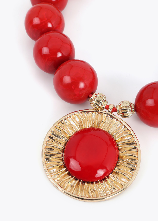 Collier Maxi Perles avec Pendentif