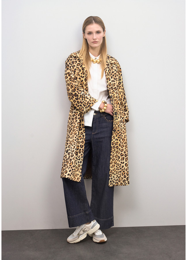 Collar cuentas maxi con detalle animal print