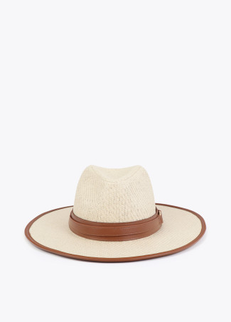 Two-tone Hat with Personalized Buckle Strap