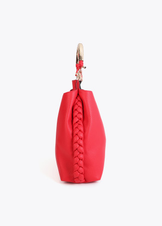 Shopper Bag with Cut-Out Metal Handle