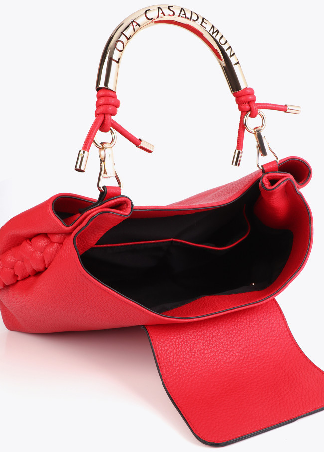 Shopper Bag with Cut-Out Metal Handle