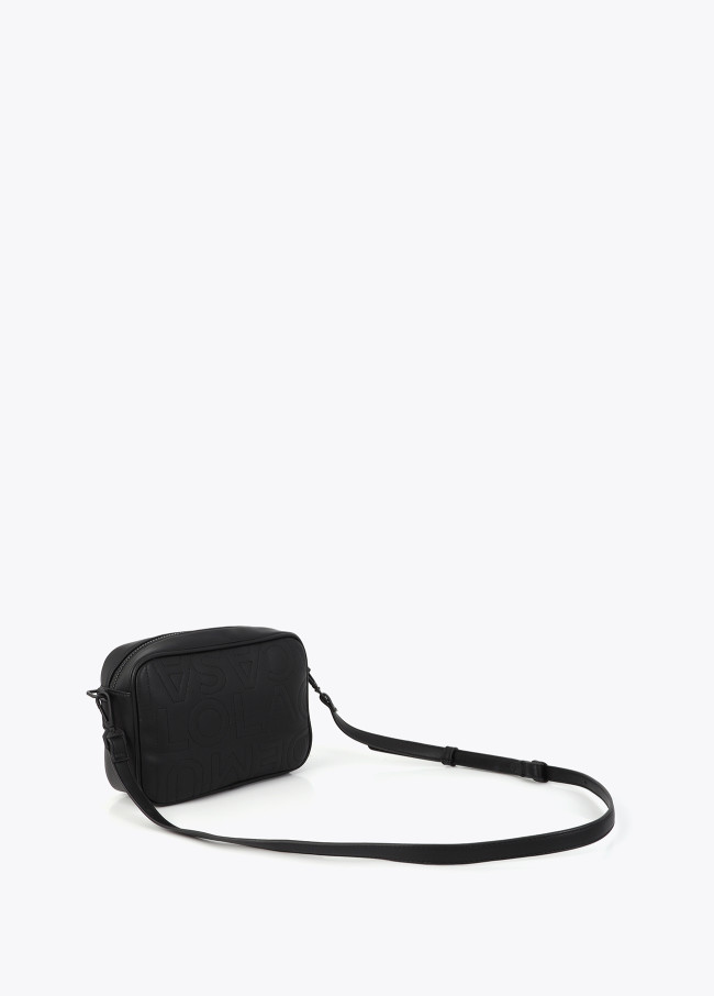 Borsa a tracolla con impuntura monogramma