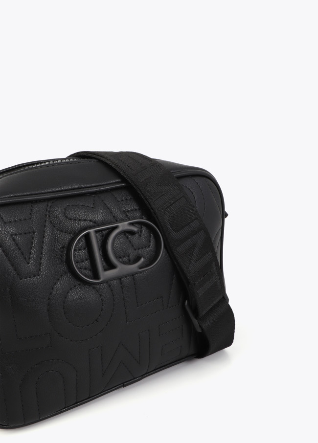 Sac à bandoulière avec surpiqûres monogramme