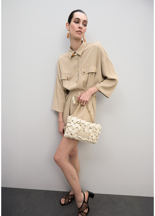 Knot Effect Shoulder Bag