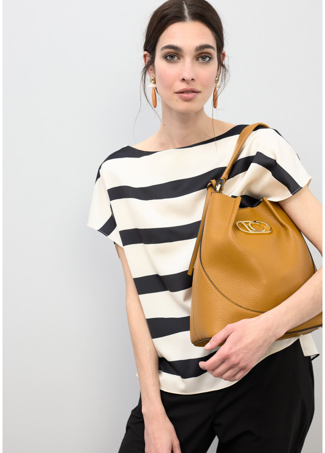 Hobo Tasche Leder-Effekt Geflochtener Griff und...