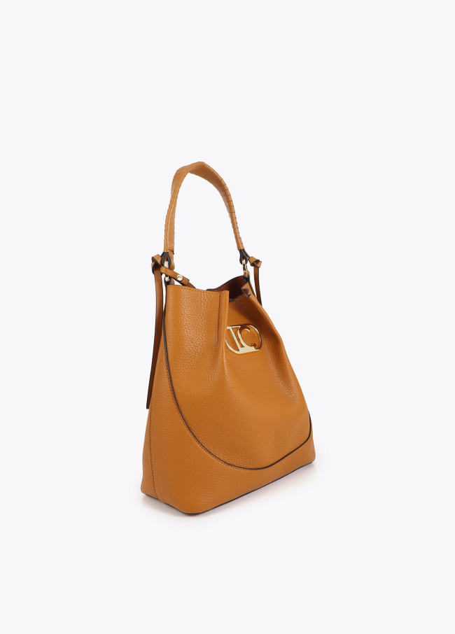 Hobo Tasche Leder-Effekt Geflochtener Griff und...