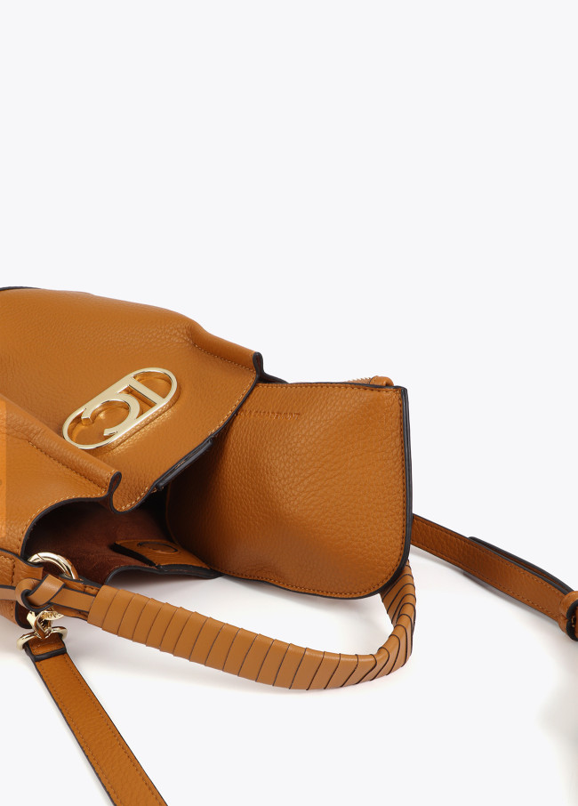 Hobo Tasche Leder-Effekt Geflochtener Griff und...