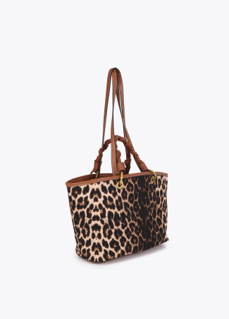 Leopard Shopper mit Lederoptik